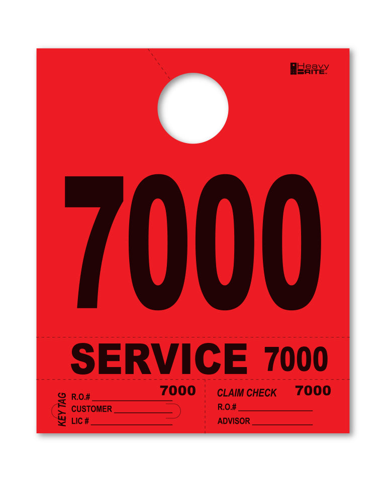 Load image into Gallery viewer, Heavy Brite 4 Part Service Dispatch Numbers ( Red )
