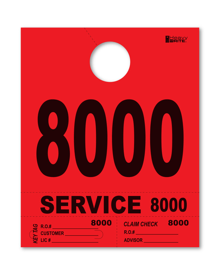 Load image into Gallery viewer, Heavy Brite 4 Part Service Dispatch Numbers ( Red )
