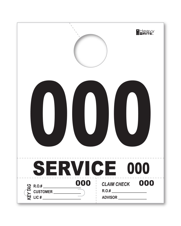 Load image into Gallery viewer, Heavy Brite 4 Part Service Dispatch Numbers ( White )
