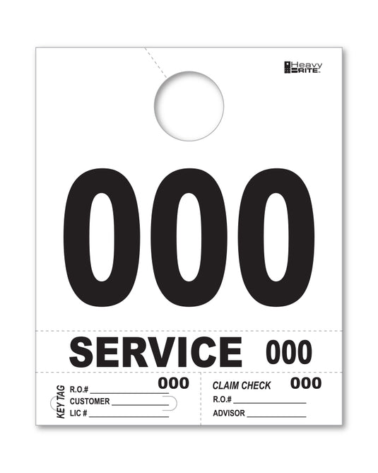 Heavy Brite 4 Part Service Dispatch Numbers ( White )