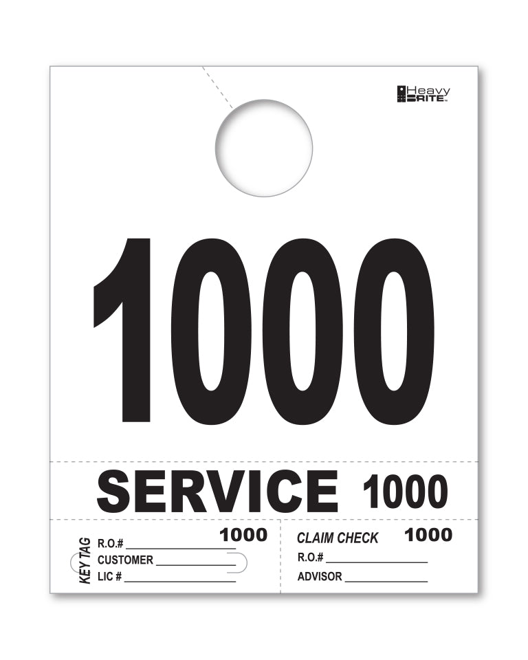 Load image into Gallery viewer, Heavy Brite 4 Part Service Dispatch Numbers ( White )
