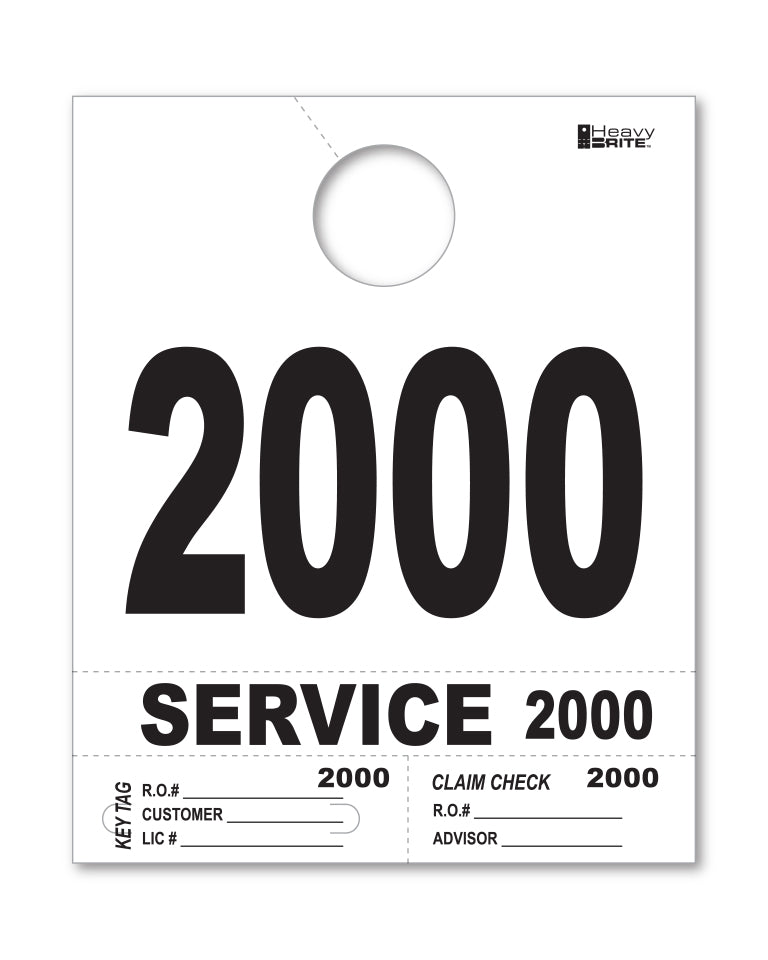 Load image into Gallery viewer, Heavy Brite 4 Part Service Dispatch Numbers ( White )
