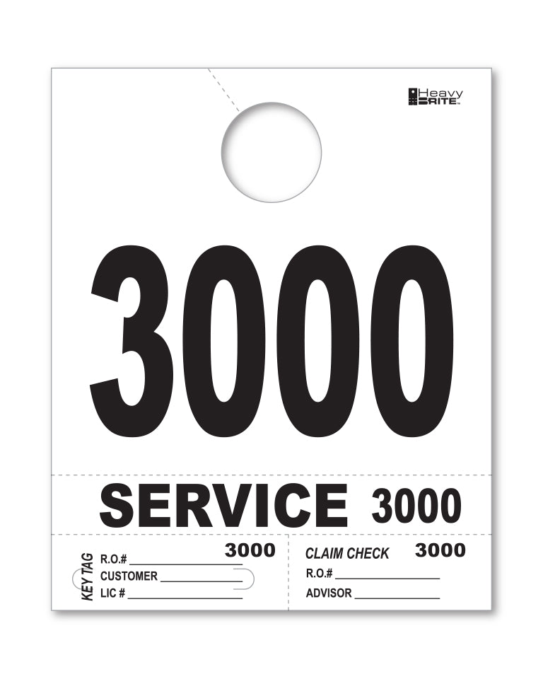 Load image into Gallery viewer, Heavy Brite 4 Part Service Dispatch Numbers ( White )
