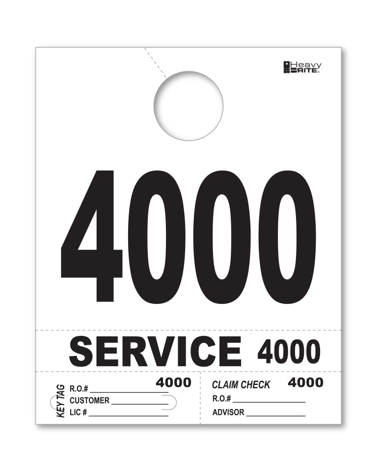 Load image into Gallery viewer, Heavy Brite 4 Part Service Dispatch Numbers ( White )
