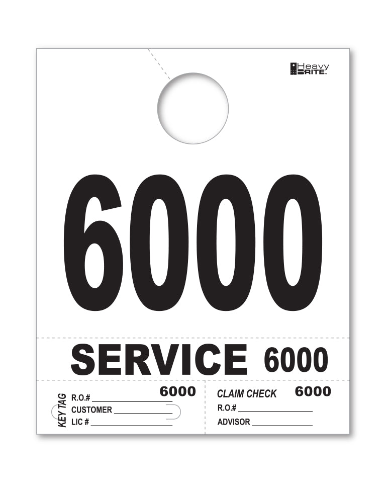 Load image into Gallery viewer, Heavy Brite 4 Part Service Dispatch Numbers ( White )
