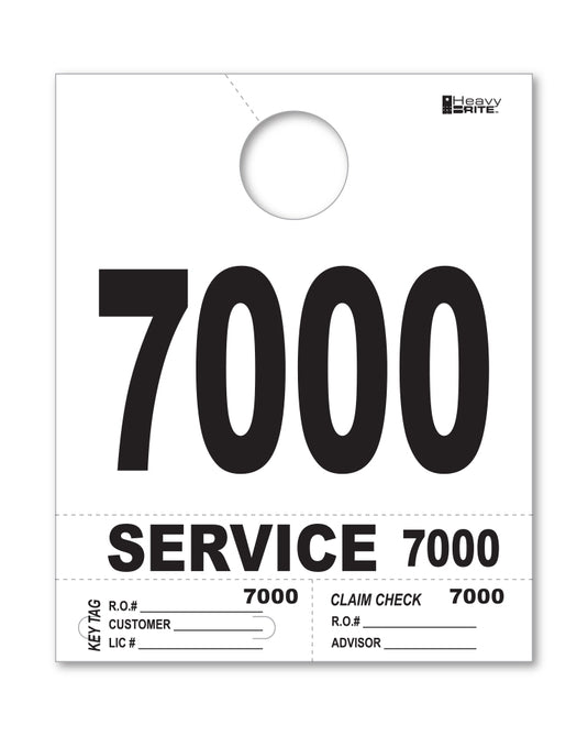 Heavy Brite 4 Part Service Dispatch Numbers ( White )