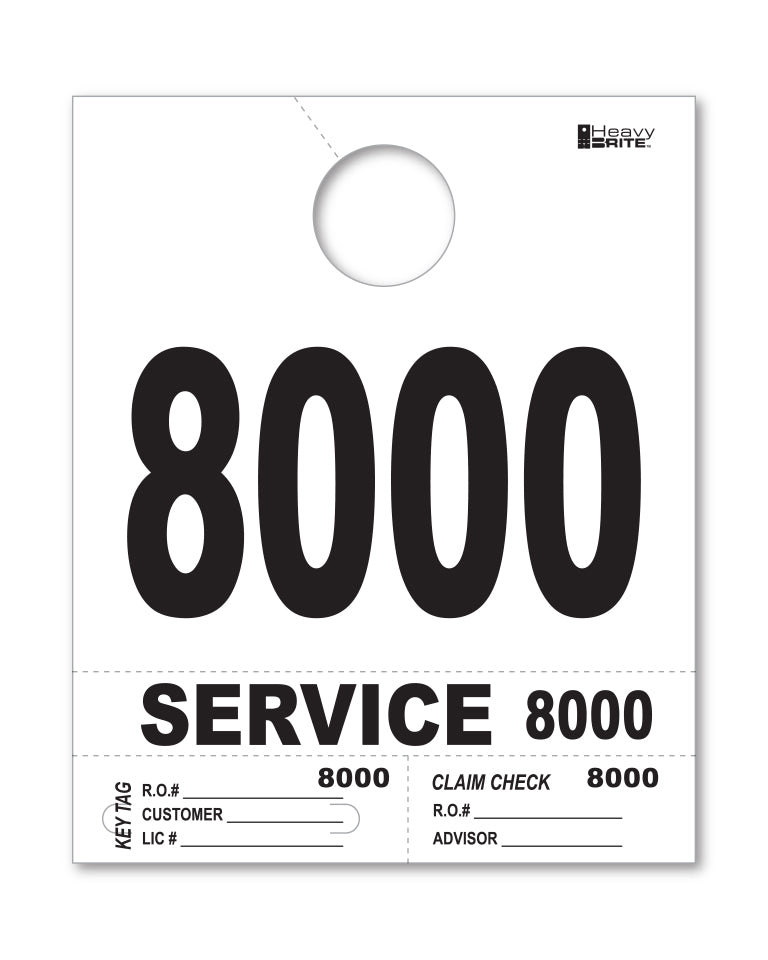 Load image into Gallery viewer, Heavy Brite 4 Part Service Dispatch Numbers ( White )

