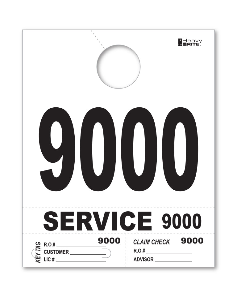 Load image into Gallery viewer, Heavy Brite 4 Part Service Dispatch Numbers ( White )
