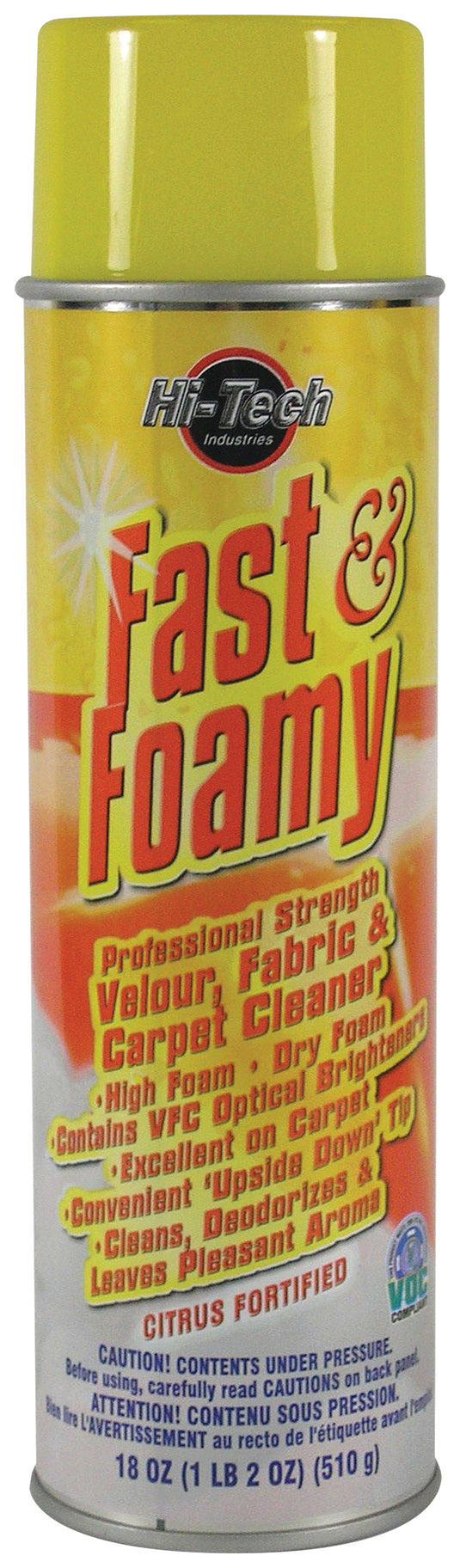 Hi-Tech® Fast & Foamy Carpet Aerosol Cleaner (Pack of 6)