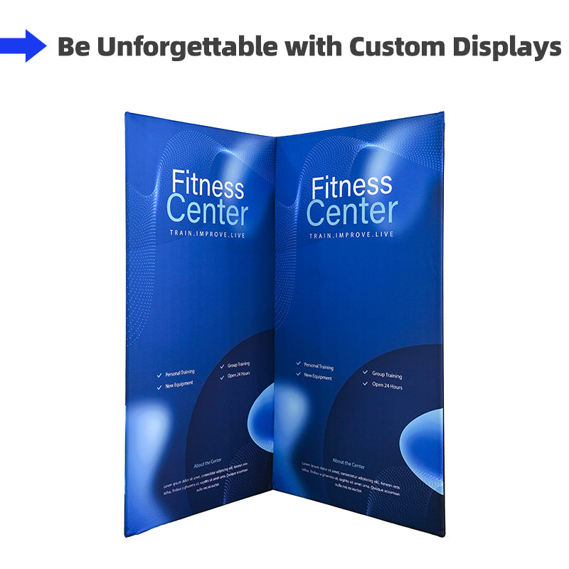 Load image into Gallery viewer, L Shaped Fabric Banner Stand (Square Corners)
