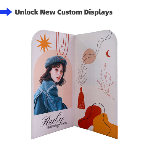 L Shaped Fabric Banner Stand (Round Corners)