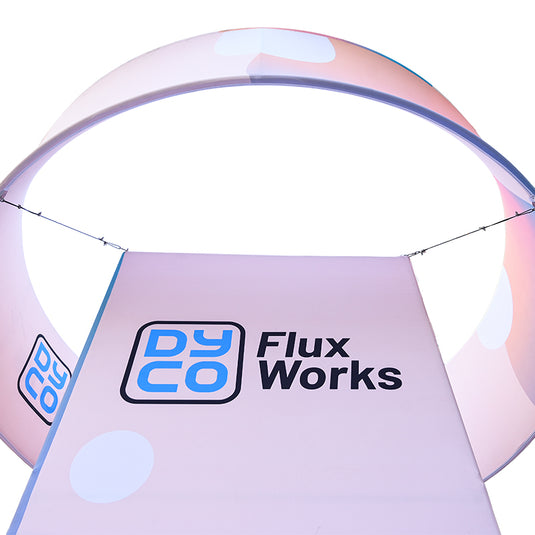 Showroom Tower with Hanging Sign