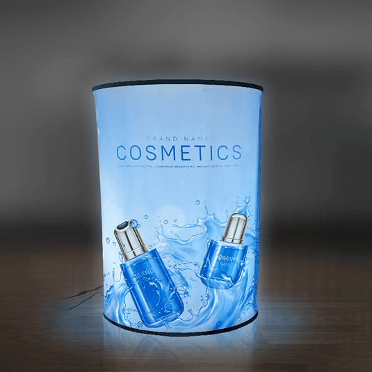 Spring Up Display Counter With Led Lights