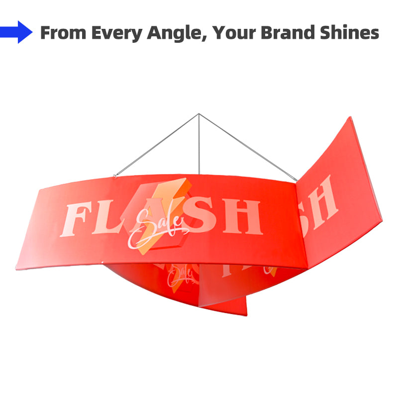Load image into Gallery viewer, Three-Sided Pinwheel Shaped Hanging Sign
