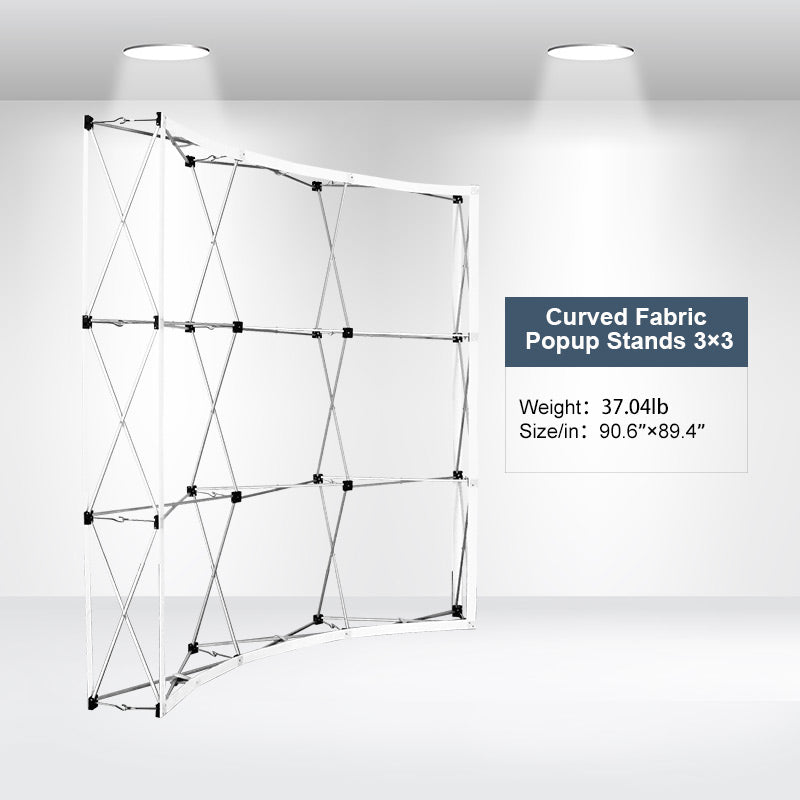 Load image into Gallery viewer, Curved Fabric Popup Displays
