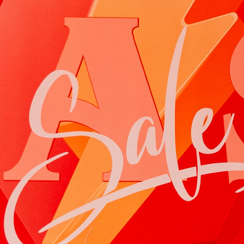 Load image into Gallery viewer, Three-Sided Pinwheel Shaped Hanging Sign
