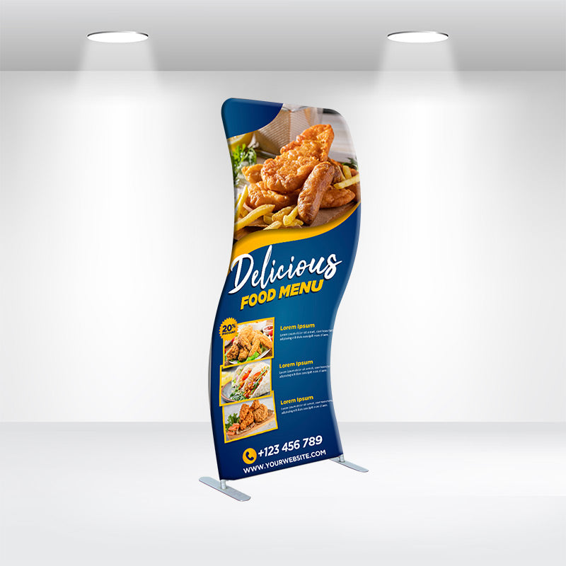 Load image into Gallery viewer, S Shaped Fabric Banner Stand
