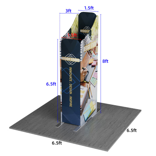 6.5x6.5ft Magnetic Modular Fabric Displays-D