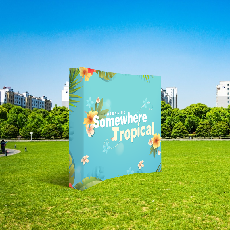 Load image into Gallery viewer, Double Sided Curved Fabric Popup Displays
