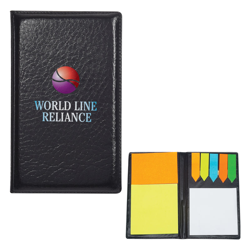 Load image into Gallery viewer, Leather Look Padfolio With Sticky Notes &amp; Flags

