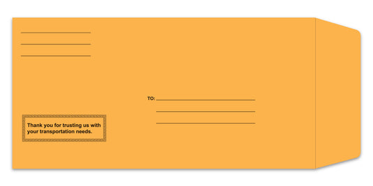 License Plate Envelope - Printed - Self Seal - Qty. 100