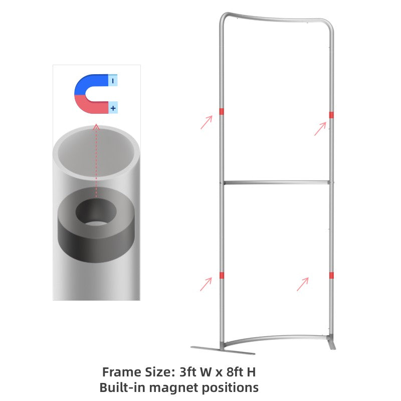 Load image into Gallery viewer, Magnetic Curved Fabric Banner Stand

