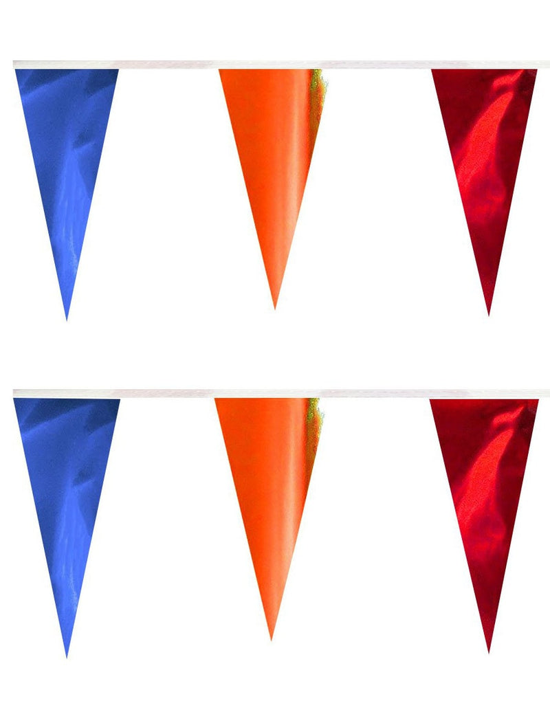 Load image into Gallery viewer, 60&#39; Metallic Rainbow Pennant
