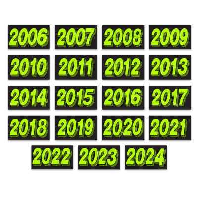 Neon Green Year Model Sign