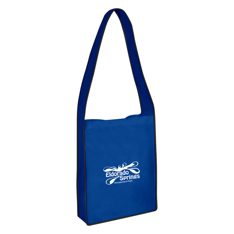 Load image into Gallery viewer, Non-Woven Messenger Tote Bag With Hook And Loop Closure
