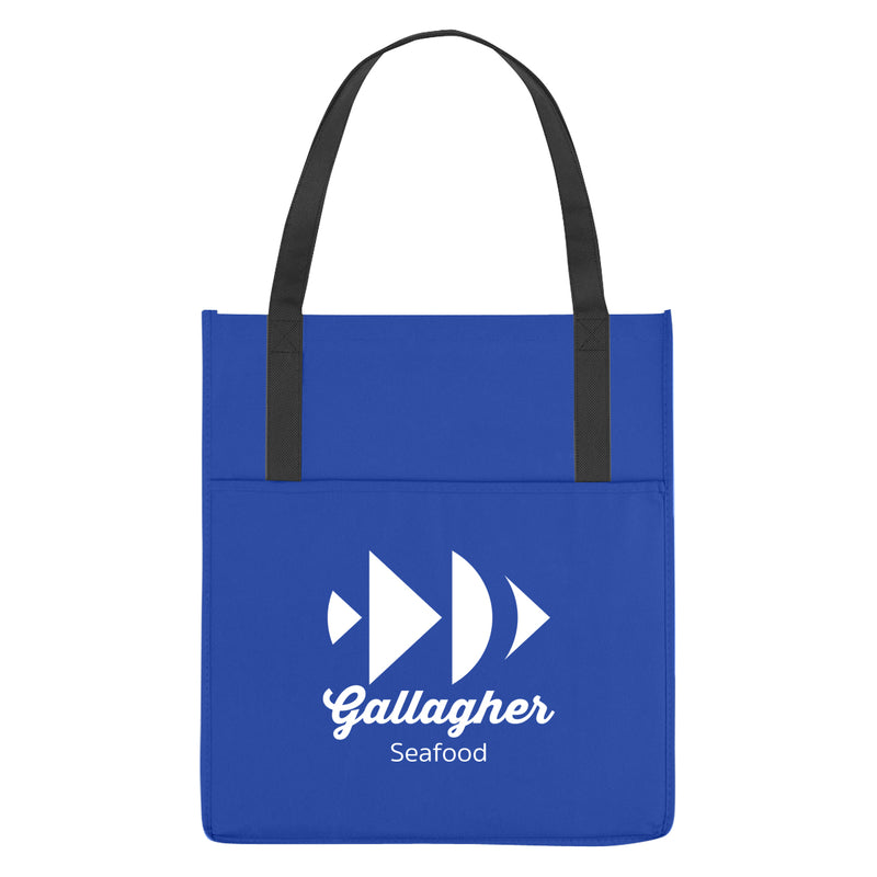 Load image into Gallery viewer, Non-Woven Shopper's Pocket Tote Bag
