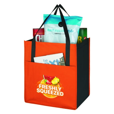 Load image into Gallery viewer, Non-Woven Shopper's Pocket Tote Bag
