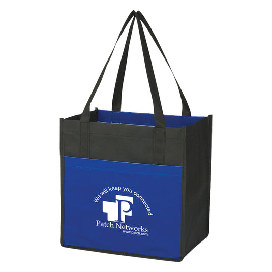 Non-Woven Two-Tone Shopper Tote Bag
