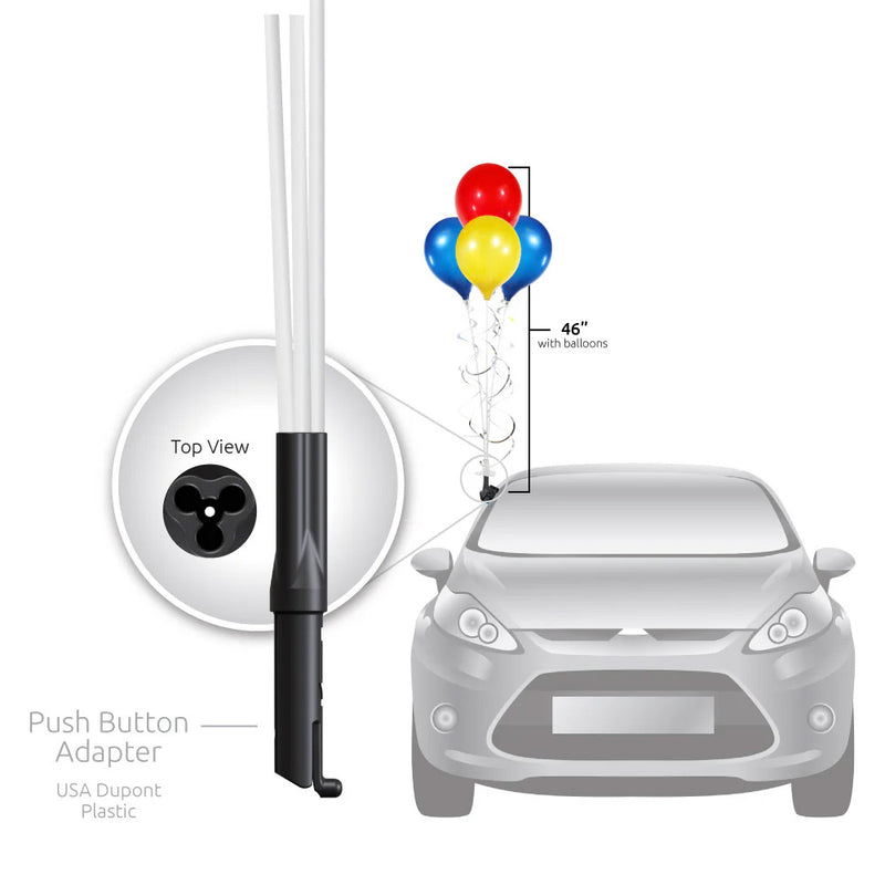 Load image into Gallery viewer, PermaShine® 4-Balloon Bouquet Adjustable Car Window Kit
