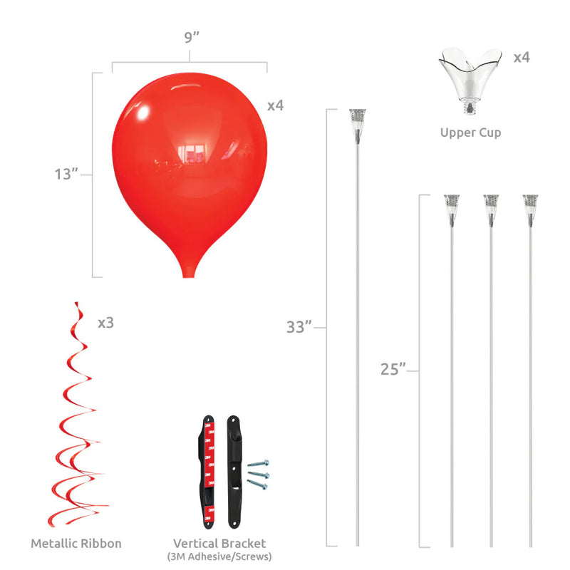Load image into Gallery viewer, PermaShine® 4-Balloon Bouquet Vertical Bracket Kit
