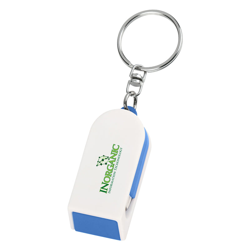 Load image into Gallery viewer, Phone Stand And Screen Cleaner Combo Key Chain
