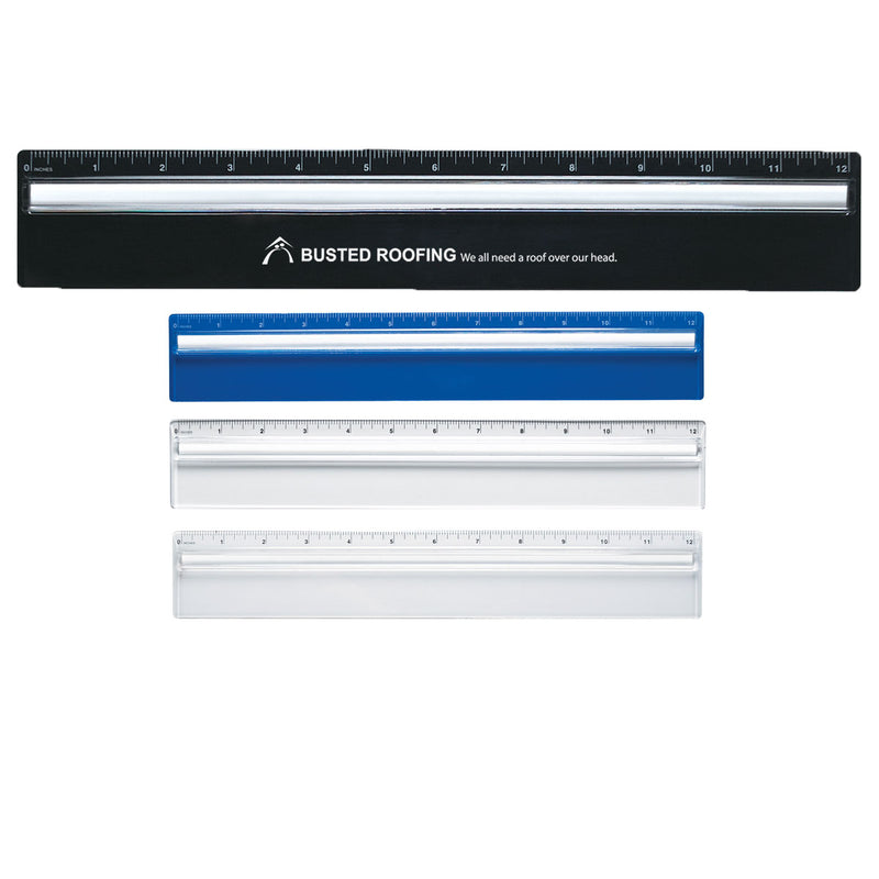 Load image into Gallery viewer, Plastic 12" Ruler With Magnifying Glass

