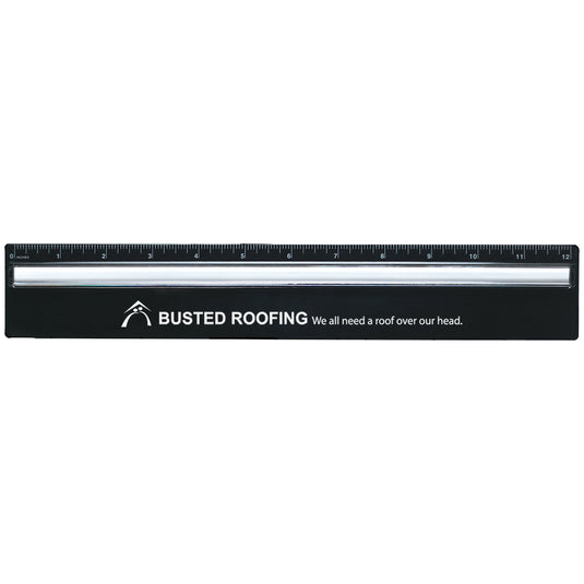 Plastic 12" Ruler With Magnifying Glass
