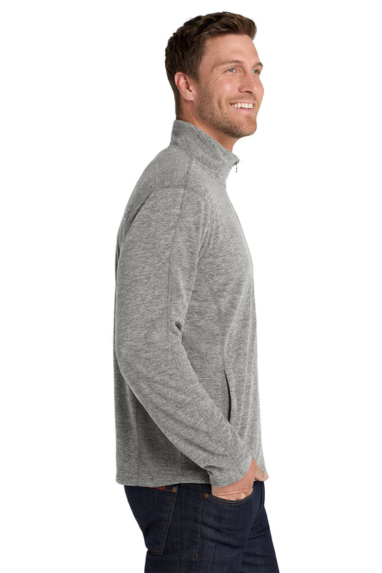 Port Authority® Heather Microfleece Full-Zip Jacket