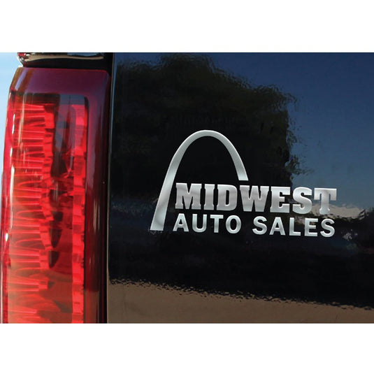 Pre-Spaced Chrome Vinyl Decal (Under 13 square inch )