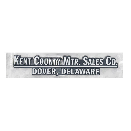 White premium plastic rear deck badge with 3M tape for easy application, designed for car rear decor.