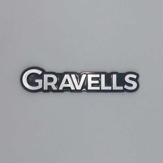 Premium plastic rear deck badge with 3M® tape for car customization, featuring a sleek design and durable construction.