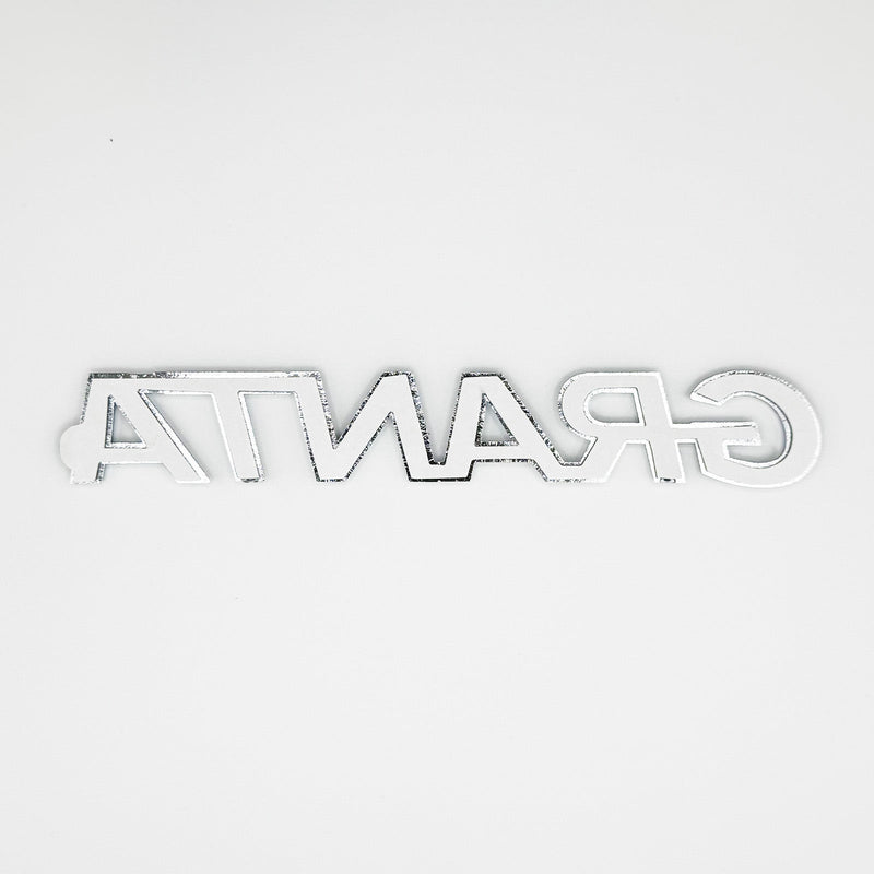 Load image into Gallery viewer, Chrome rear stroke badge for car, featuring a sleek, polished finish with the "Stroke" branding, designed for premium vehicle styling.
