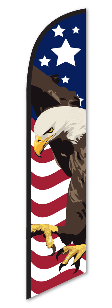 Load image into Gallery viewer, Premium Swooper Flag - American Eagle
