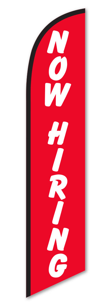 Premium Swooper Flag - Now Hiring