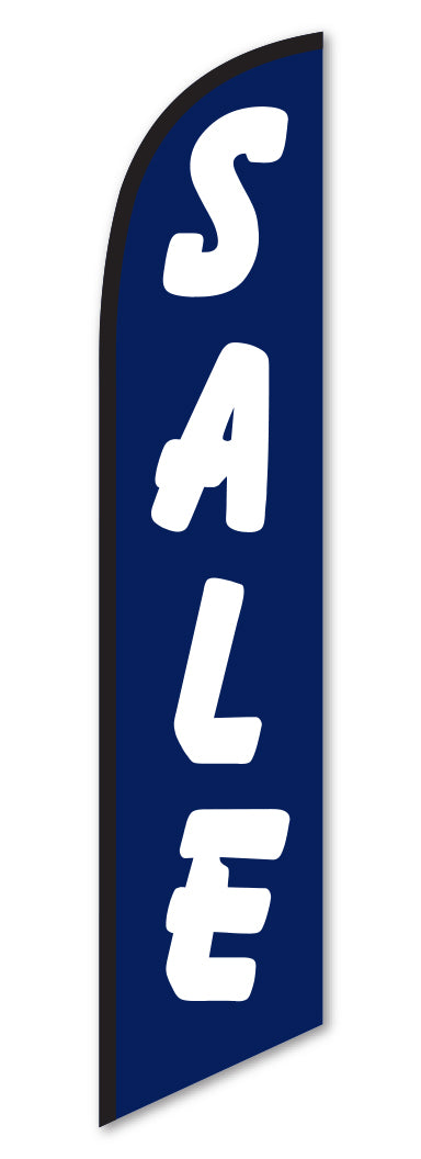 Premium Swooper Flag - Sale (Blue & White)