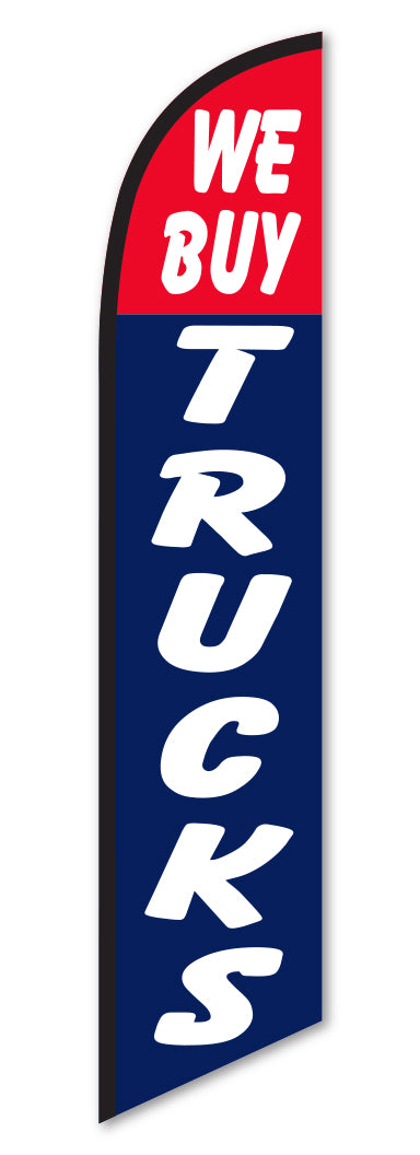 Load image into Gallery viewer, Premium Swooper Flag - We Buy Trucks
