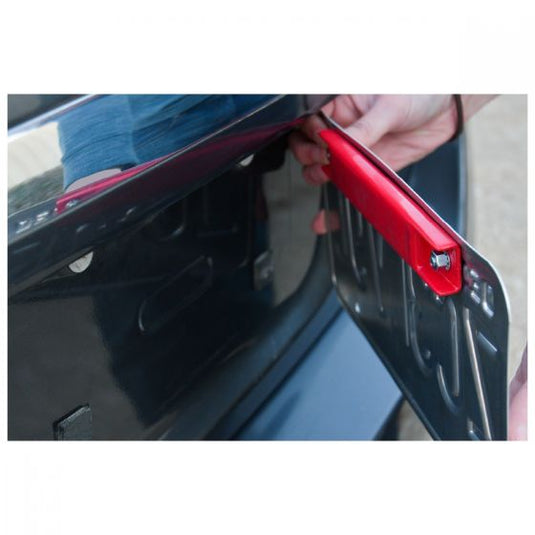 Red Dipped Magnetic License Plate Holders