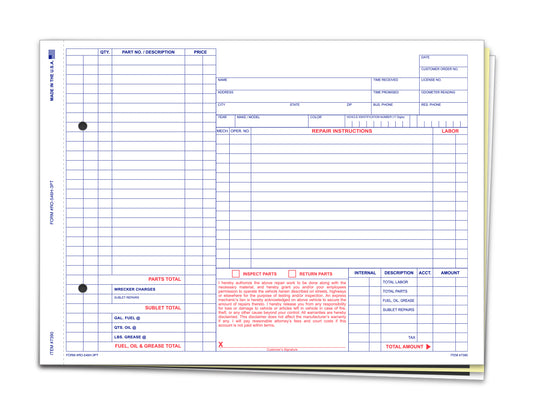 Repair Order - RO-546H - 3 Part - Qty. 100