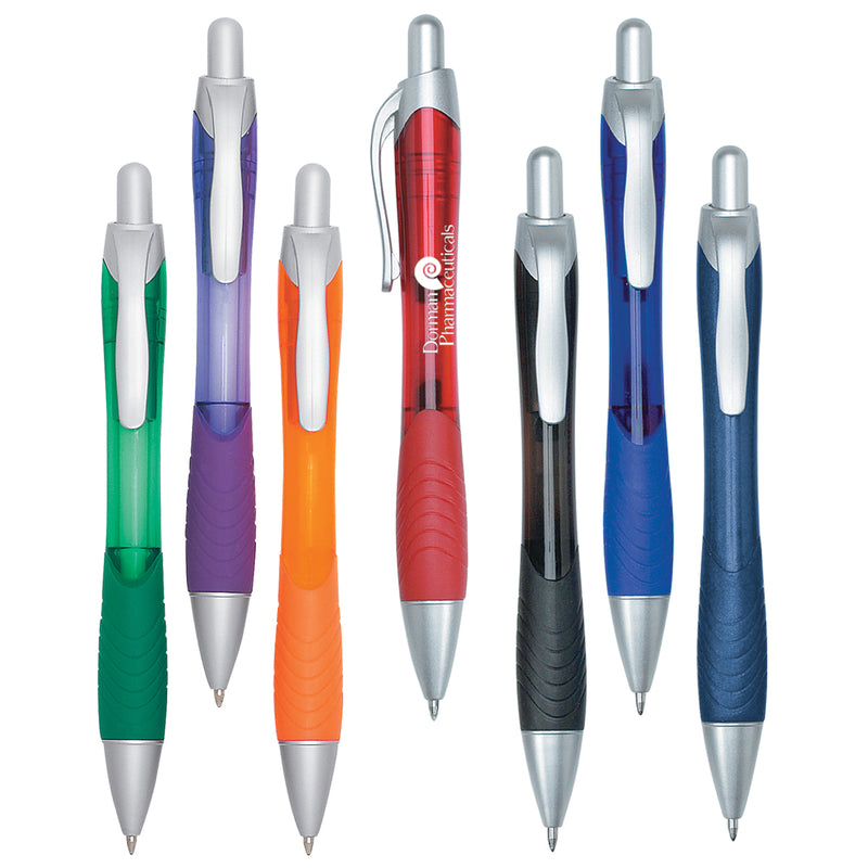 Load image into Gallery viewer, Rio Ballpoint Pen With Contoured Rubber Grip
