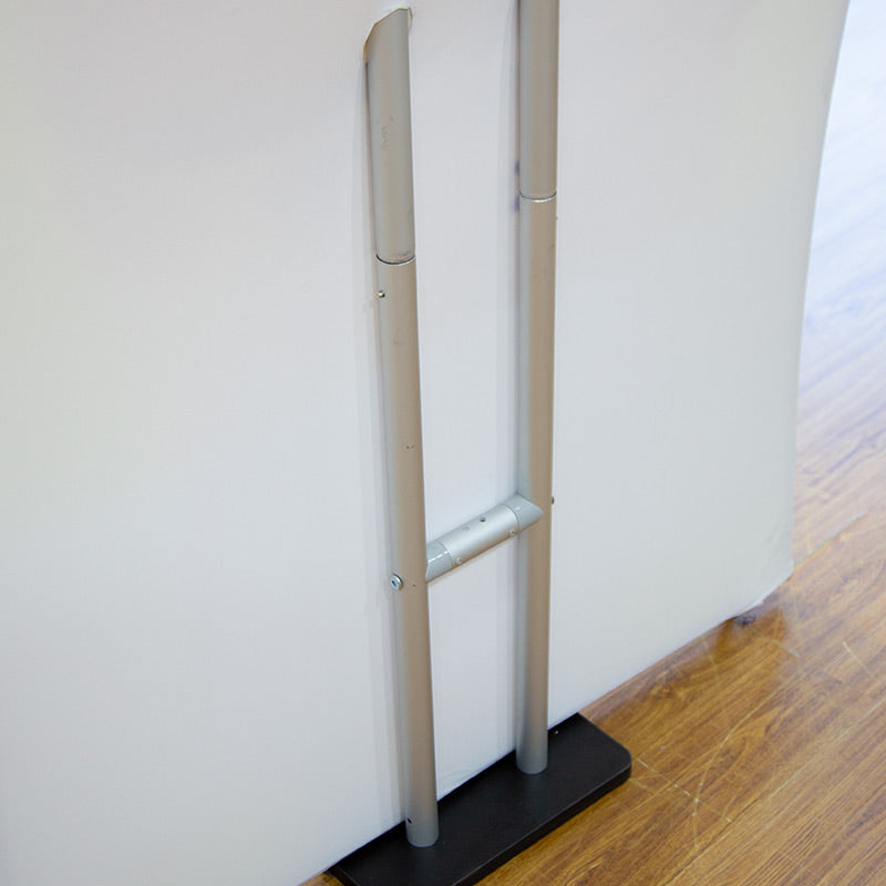 Load image into Gallery viewer, S Shaped Banner Stand With Display Shelves
